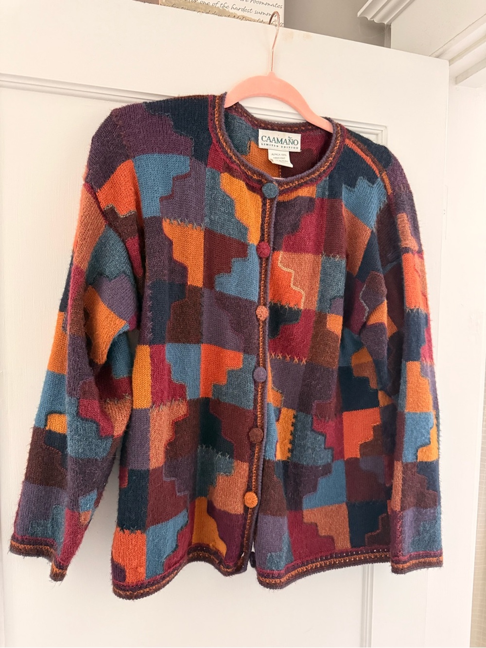 Gorgeous 100% Alpaca Wool Sweater - Hand-knit in Peru
